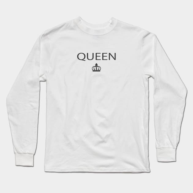 Queen Crown Long Sleeve T-Shirt by muzamilshayk